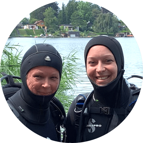 zwei Taucher Neufeldersee