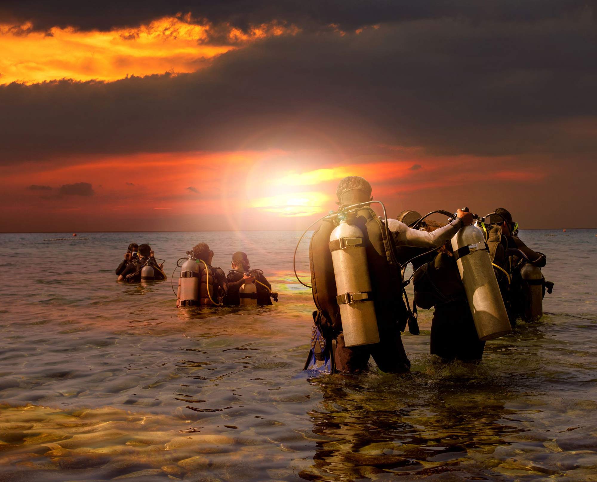 Taucher Nachttauchen